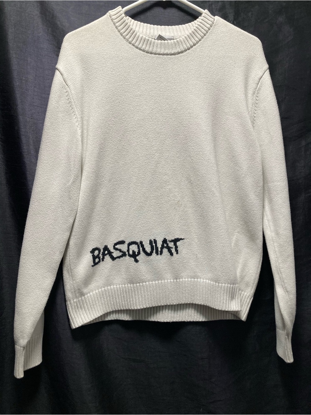 Basquiat White Crewneck Sweater for Men